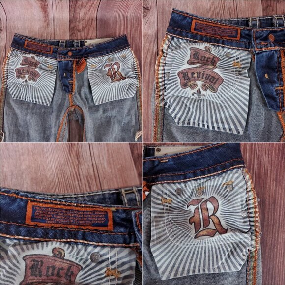 Rock Revival Womens Size 25X31.5 Kelly Boot Cut Blue Denim Jeans - Picture 11 of 14